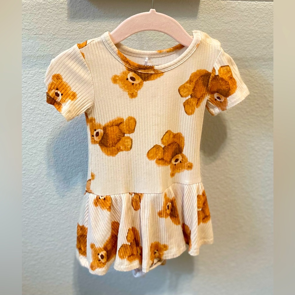 Posh Peanut Freddy Teddy Short Sleeve Twirl Skirt Bodysuit EUC 🧸